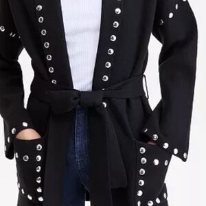 INC International Concepts Black Studded cardigan Macys exclusive